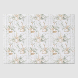 Papel De Seda Greenerage Foliage Pine Twigs Ouro Bells Natal