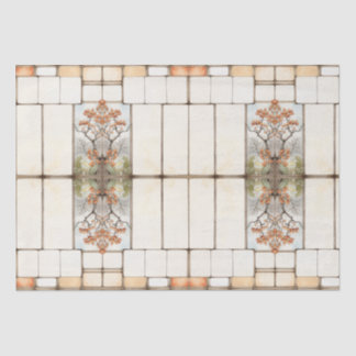 Papel De Seda Grelha de manchas Escrevendo com flores