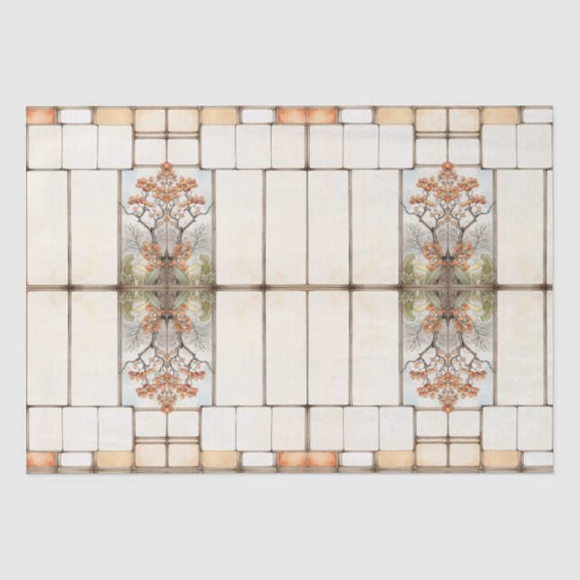Papel De Seda Grelha de manchas Escrevendo com flores (Frente )