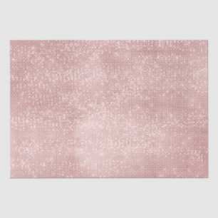 Papel De Seda Grelha Rosa Dourada Sparkle