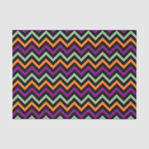 Papel De Seda Grelhas de Chevon Pumpkin, Roxo, Verde e Preto