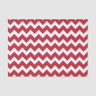 Papel De Seda Greve de Chevron Vermelho e Branco