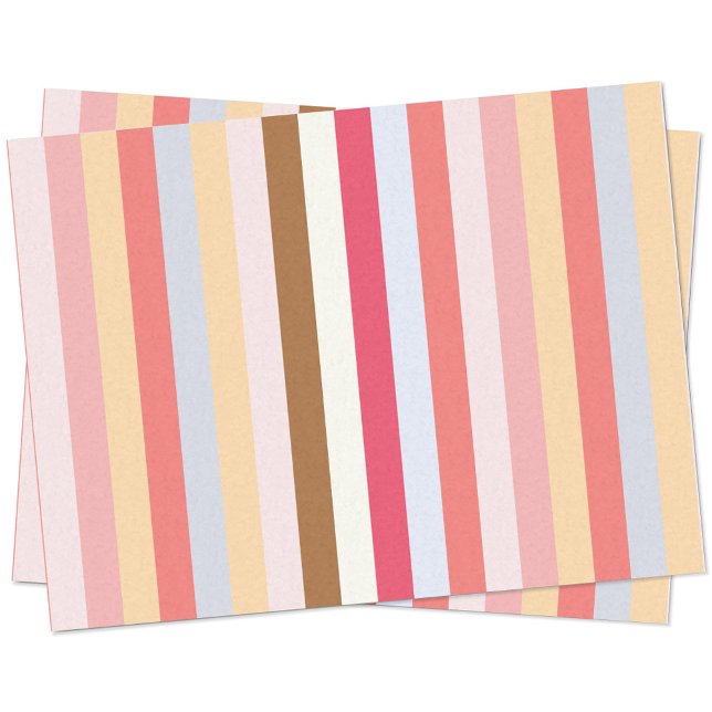 Papel De Seda Greve Moderna de Doces Pastel (Modern pastel candy stripe tissue paper )