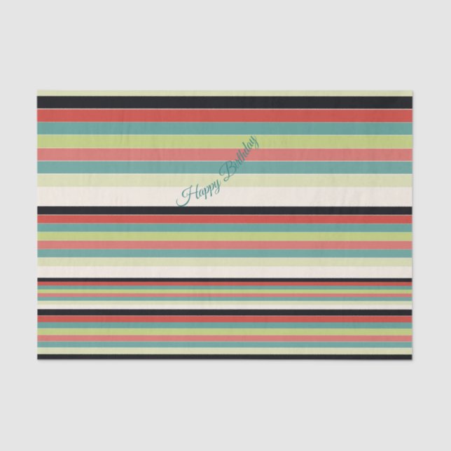 Papel De Seda Greve Moderna de Teal Verde (Frente )