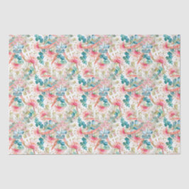 Papel De Seda Grevillea Rosa E Eucalyptus