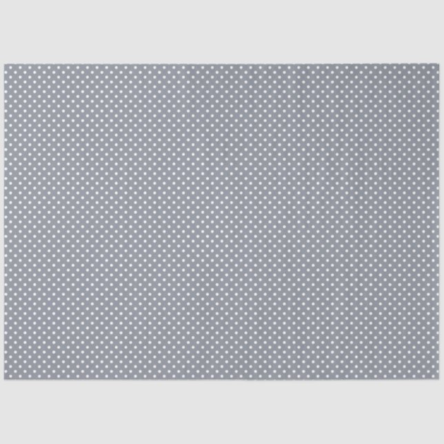 Papel De Seda Grey Polka Dot Tissue Paper (Frente )