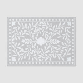 Papel De Seda Grey Traditional Bone Inlay Decoupage Paper