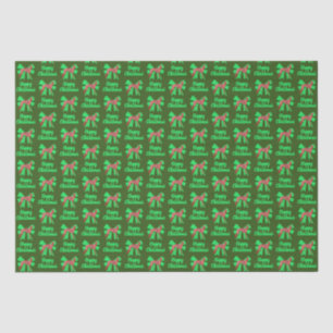 Papel De Seda Greyhound Lurcher Cão de Natal e Arco Verde