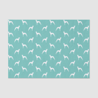 Papel De Seda Greyhound Silhouettes, italiano - Teal