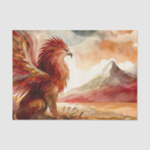 Griffin Com Arte De Aquarela De Paisagem De Montan