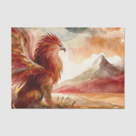 Papel De Seda Griffin Com Arte De Aquarela De Paisagem De Montan