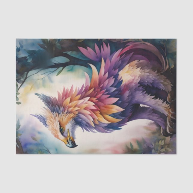Papel De Seda Griffin Forest Watercolor Art (Frente )