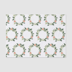 Papel De Seda Grinalda do Natal do azevinho e da hera