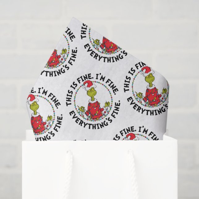 Papel De Seda Grinch | Everything's Fine (Sacola de presentes)