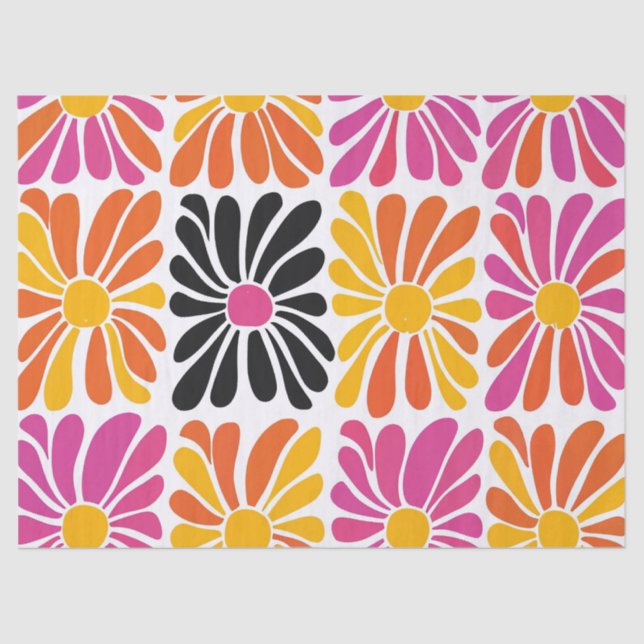 Papel De Seda Groovy Boho Flowers (Frente )