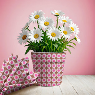 Papel De Seda Groovy Daisy Winter Pink