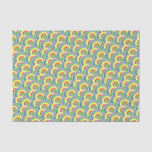 Papel De Seda Groovy Rainbow Pattern