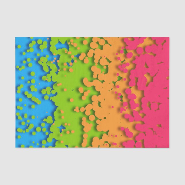 Papel De Seda Groovy Retro Bubble Trippy Funky Panromtic Pride (Frente )