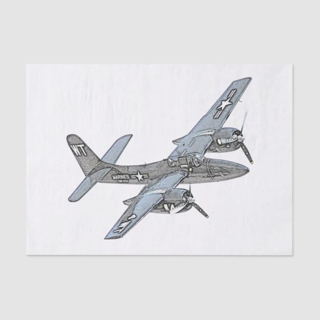 Papel De Seda Grumman F7F Tigercat (Frente )