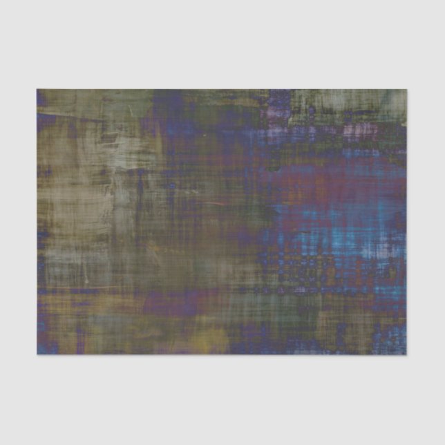 Papel De Seda Grunge Amarelo Abstrato azul-moderno (Frente )