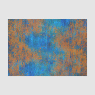 Papel De Seda Grunge Blue Copper Boho