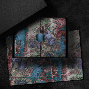 Papel De Seda Grunge de Grafite pintado Ruim Vermelho Azul Tau