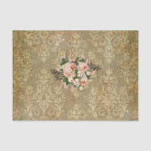 Grunge, floral, vintage, damasco, victorian, rosa,