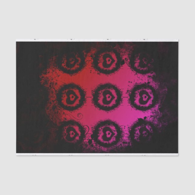 Papel De Seda Grunge Namorados Heart (Frente )