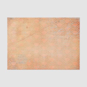 Papel De Seda Grunge Orange Retro Art Deco