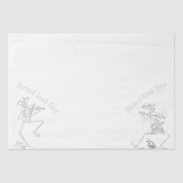 Papel De Seda Grunge Retro Black Halloween Party (Frente )