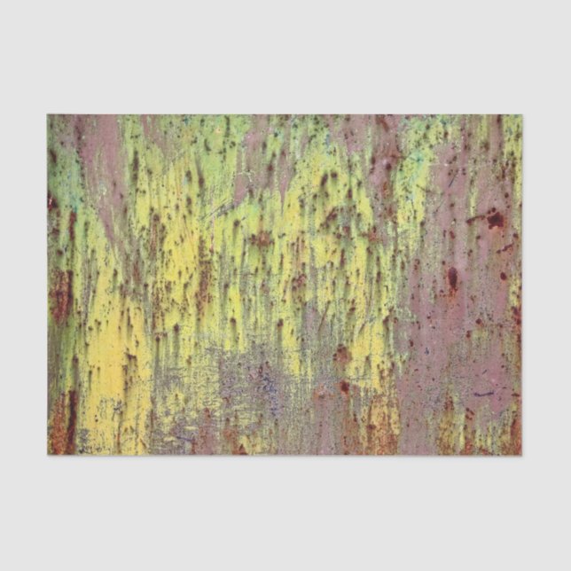 Papel De Seda Grunge Yellow & Magenta Rusted Metal Patterno 4