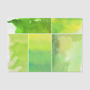 Papel De Seda Grupo de abstrato da aguarela pintado mão