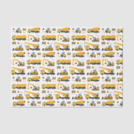 Papel De Seda Grupo de Padrões para Veículos de Construção em Cu