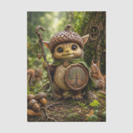 Papel De Seda Guardião da Bolota Floresta Monstro Fofo