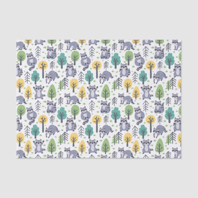 Papel De Seda Guaxinim Brincalhão (Frente )