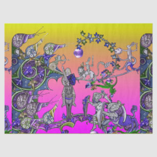 PAPEL DE SEDA GUERRA BESTIÁRIA MEDIEVAL, NOITES,ESQUEMAS GIGANTE