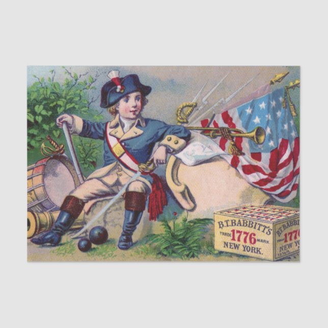 Papel De Seda Guerra Revolucionária - Patriótica - bandeira da a (Frente )