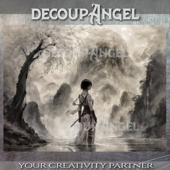 Papel De Seda Guerreira das Mulheres da Antiga Ásia - desacoplam (Criador carregado)