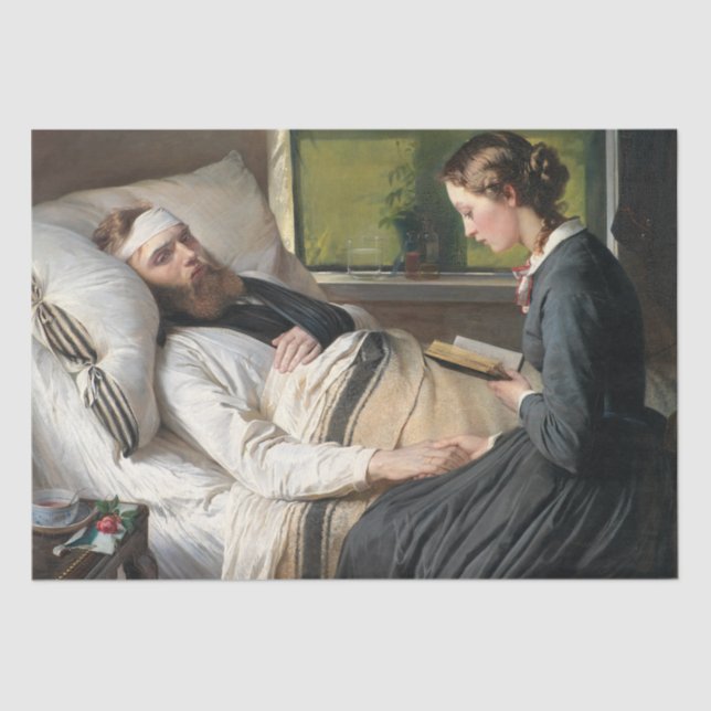 Papel De Seda Guerreiro ferido (por Elisabeth Jerichau-Baumann) (Frente )