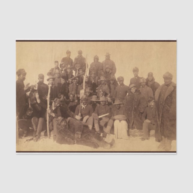 Papel De Seda Guerreiros de Buffalo: Cavalaria Negra Americana L (Frente )