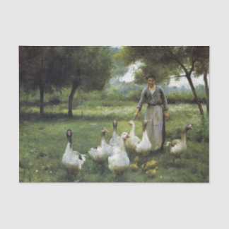 Papel De Seda Guiando os Gansos por Therese Cotard-Dupre
