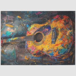 Papel De Seda Guitarra de Pintura de Óleo Vibrante para Desacopl