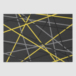 Papel De Seda Guitarra riscada Cinza amarela branca preta