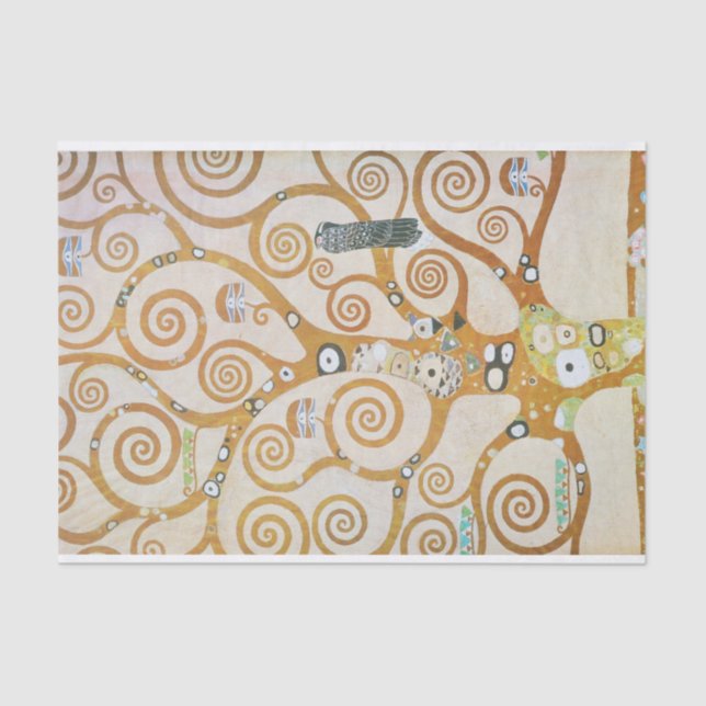 Papel De Seda Gustav Klimt A Árvore Da Vida Art Nouveau (Frente )