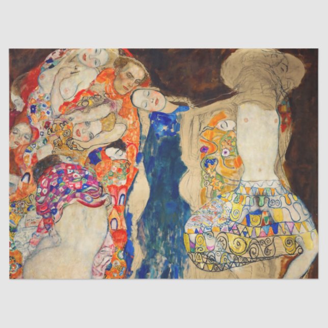 Papel De Seda Gustav Klimt - A Noiva (inacabada) (Frente )