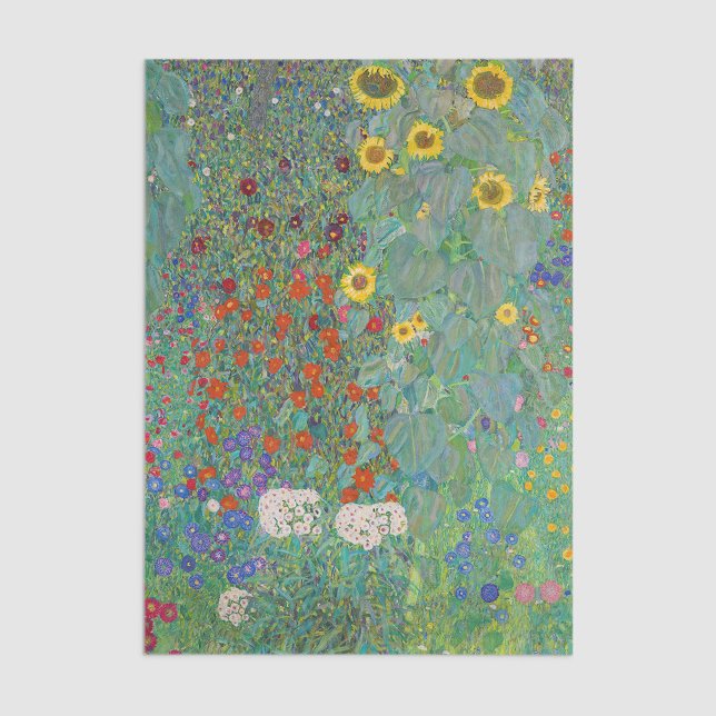 Papel De Seda Gustav Klimt - Jardim do País com Girassóis (Criador carregado)