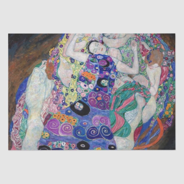 Papel De Seda Gustav Klimt Pintando A Virgem (Frente )