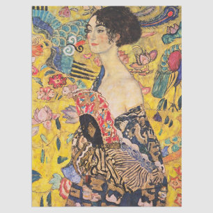 Papel De Seda Gustav Klimt - Senhora com Leque
