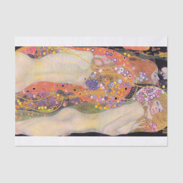 Papel De Seda Gustav Klimt | Serpentes de água II (1907) (Frente )