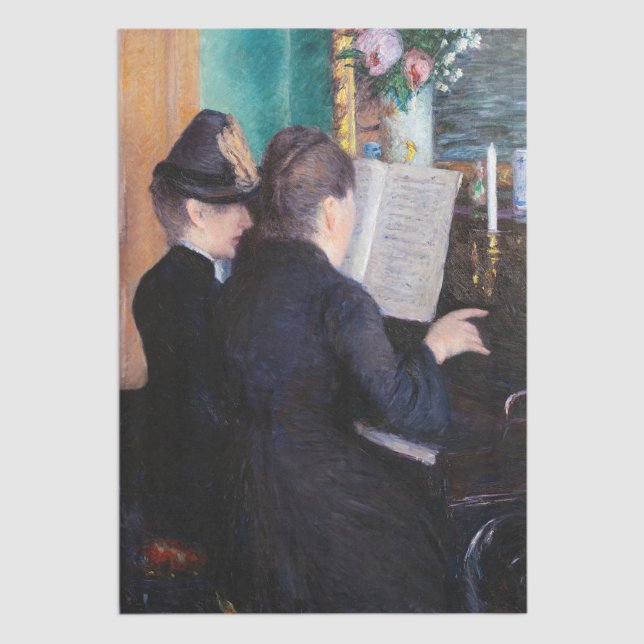 Papel De Seda Gustave Caillebotte - A lição do Piano (Criador carregado)